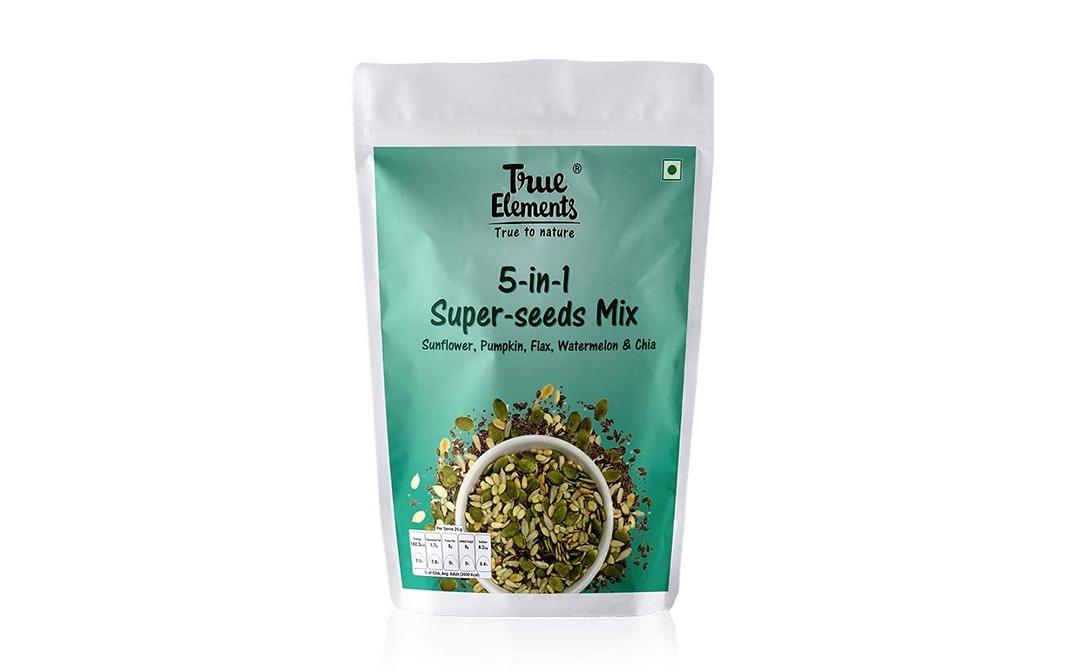 True Elements 5-in-1 Super-seeds Mix Sunflower, Pumpkin, Flax, Watermelon & Chia   Pack  250 grams